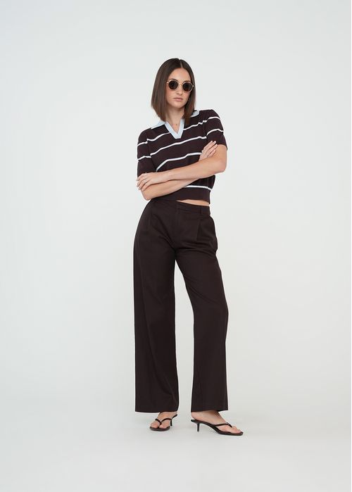 Camiseta tejida con rayas