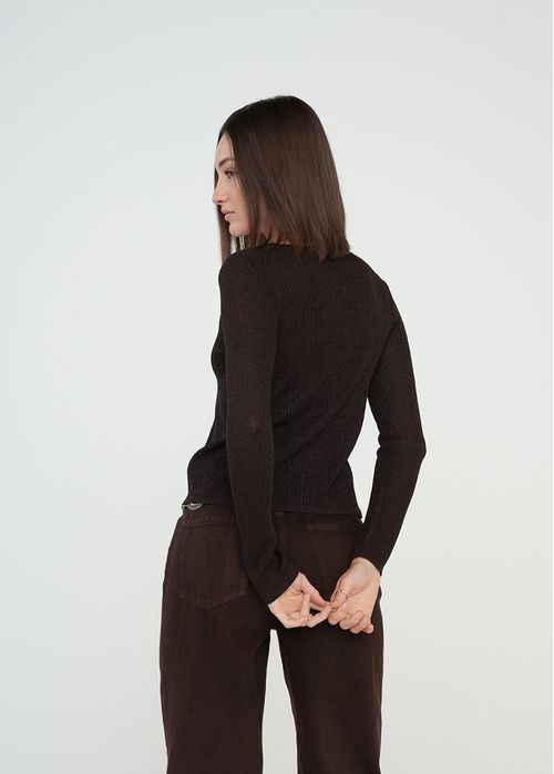 Camiseta manga larga tejida