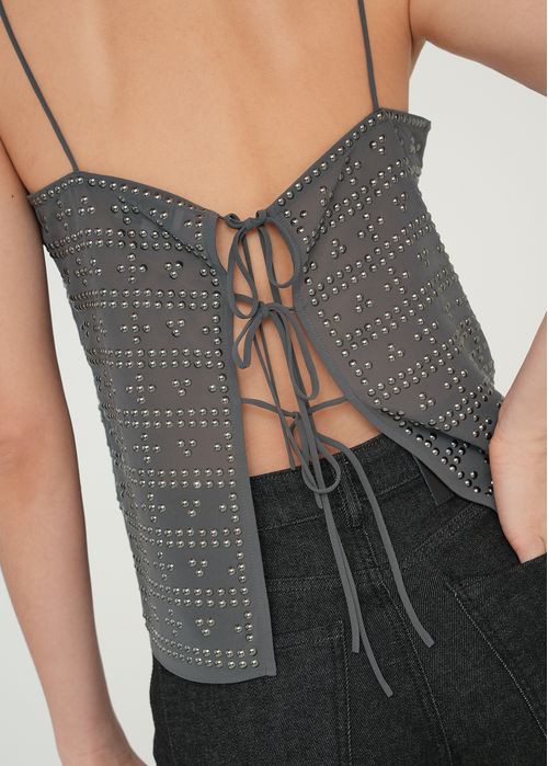 Camisa para anudar en espalda