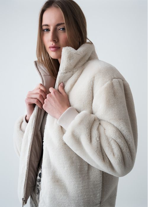 Chaqueta doble faz acolchada