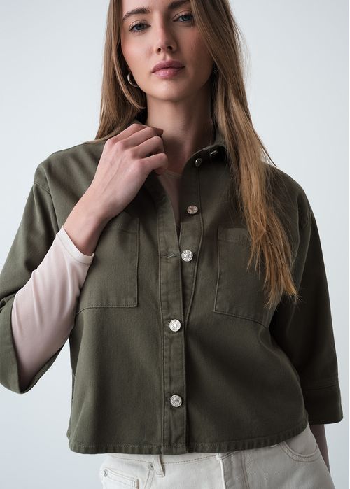 Camisa corta en algodón