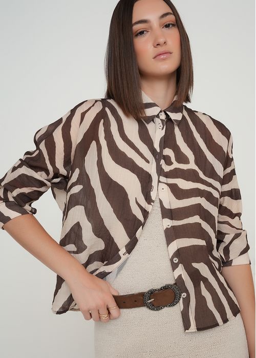 Camisa manga larga animal print