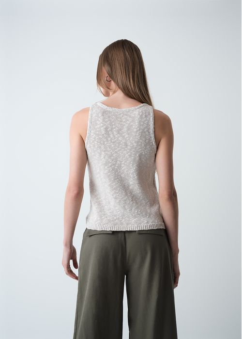 Camiseta tejida manga sisa