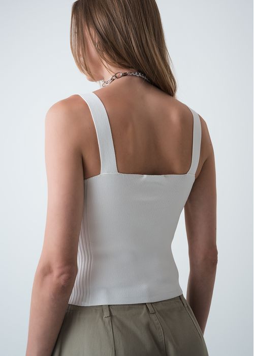 Camiseta tejida de tiras