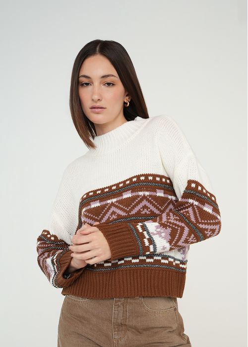 Buzo tejido estampado