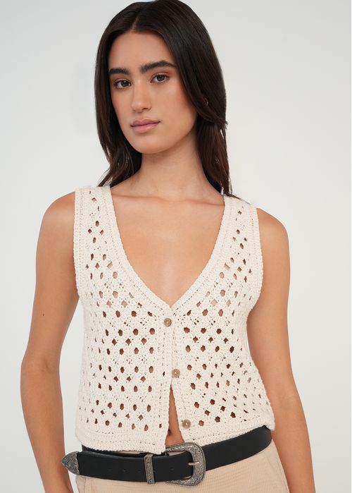 Camiseta tipo chaleco tejida