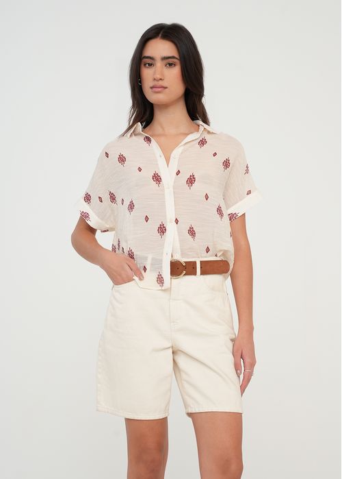 Camisa con mini estampado