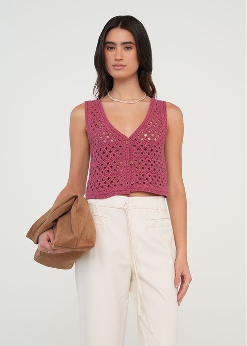 Camiseta tipo chaleco tejida