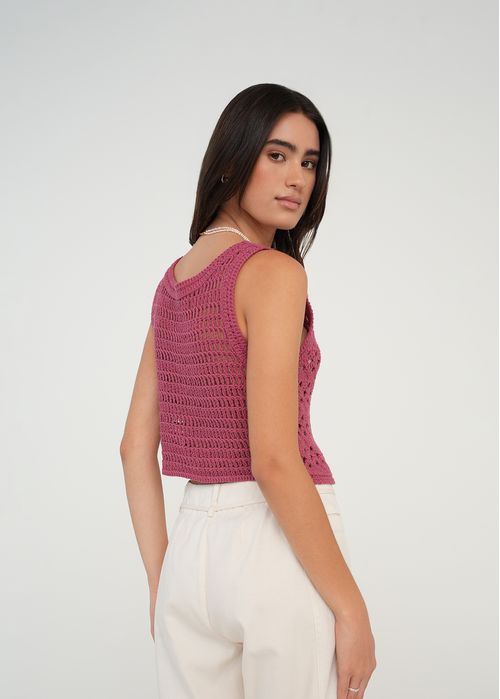 Camiseta tipo chaleco tejida