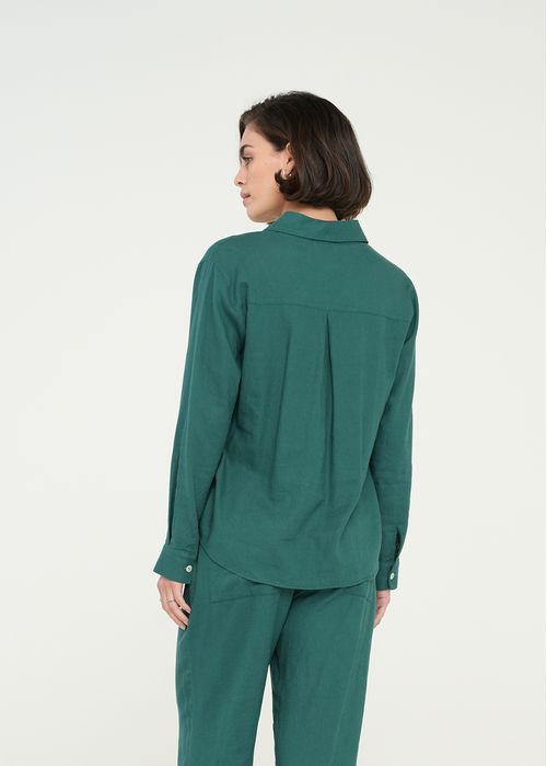 Camisa manga larga con cinturón