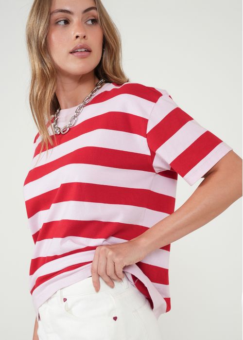 Camiseta a rayas manga corta