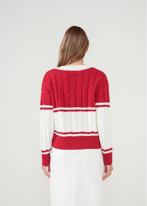 Buzo tejido con botones