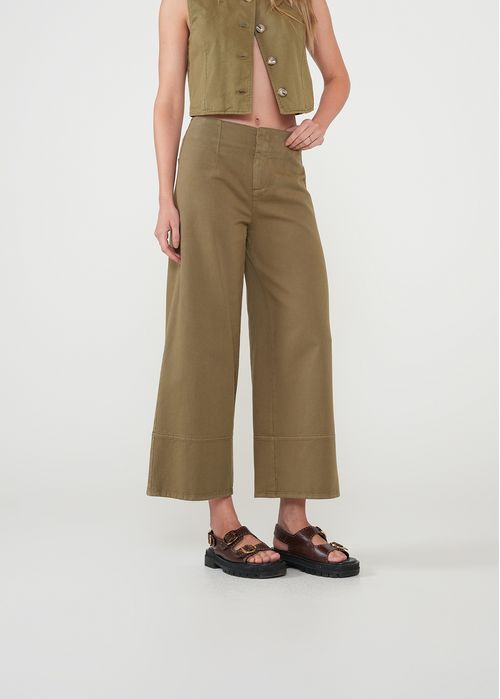 Pantalón Wide Leg con prenses