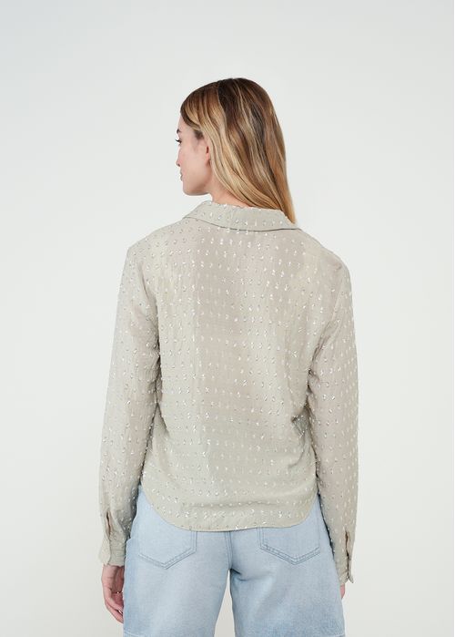 Camisa manga larga con brillos