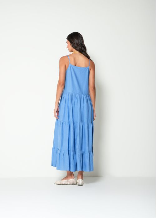 Vestido largo de tiras
